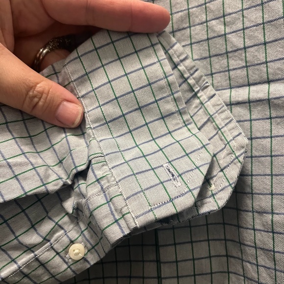 Blue and Green Ben Sherman Check Button Down - Picture 3 of 3